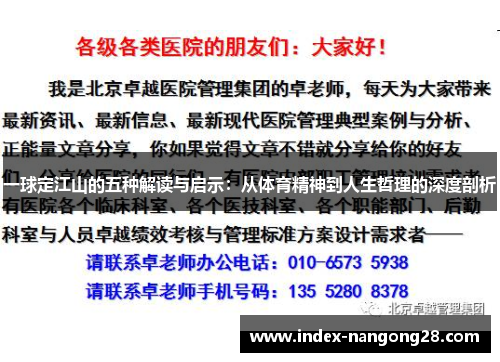 一球定江山的五种解读与启示：从体育精神到人生哲理的深度剖析